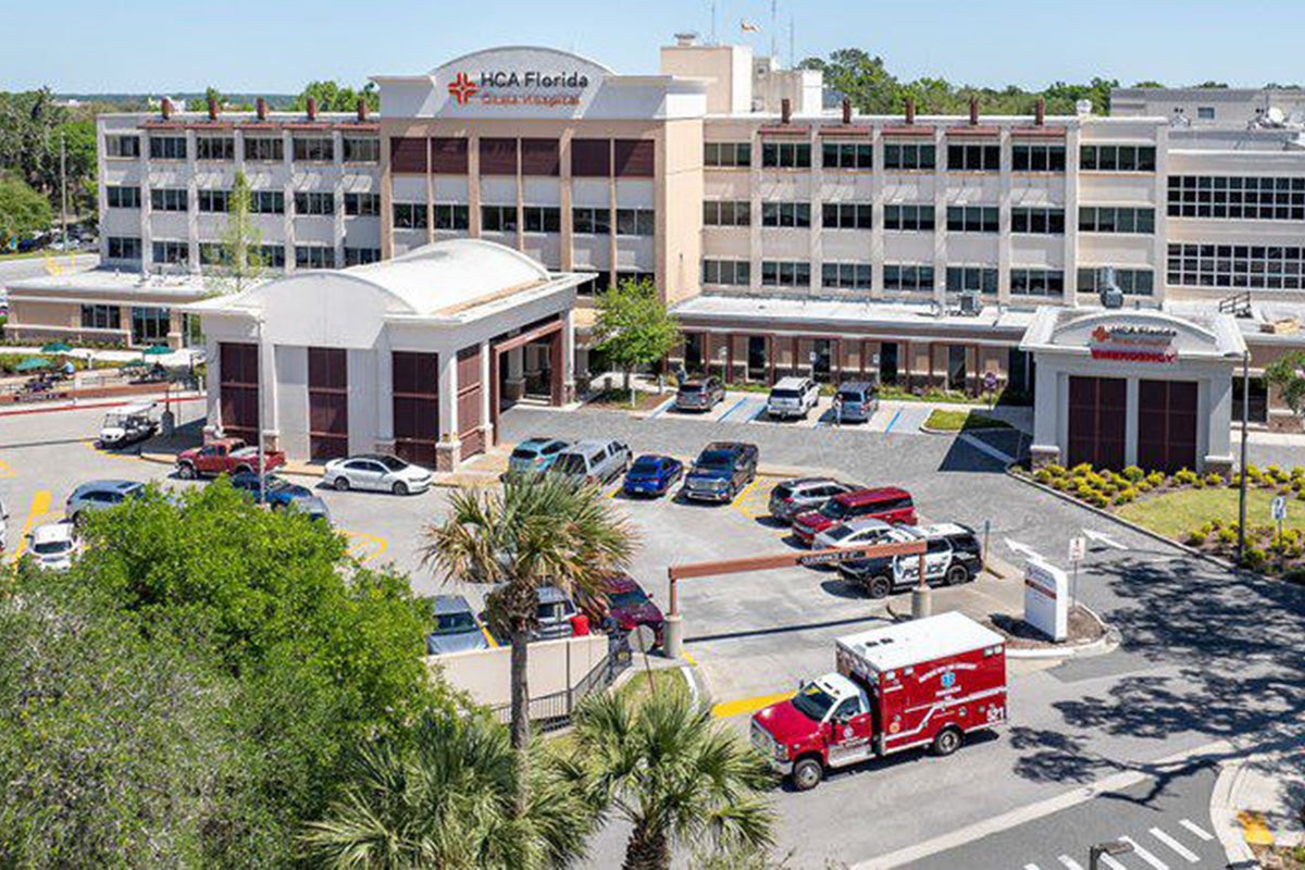 Aerial view of the HCA Florida Ocala Hospital