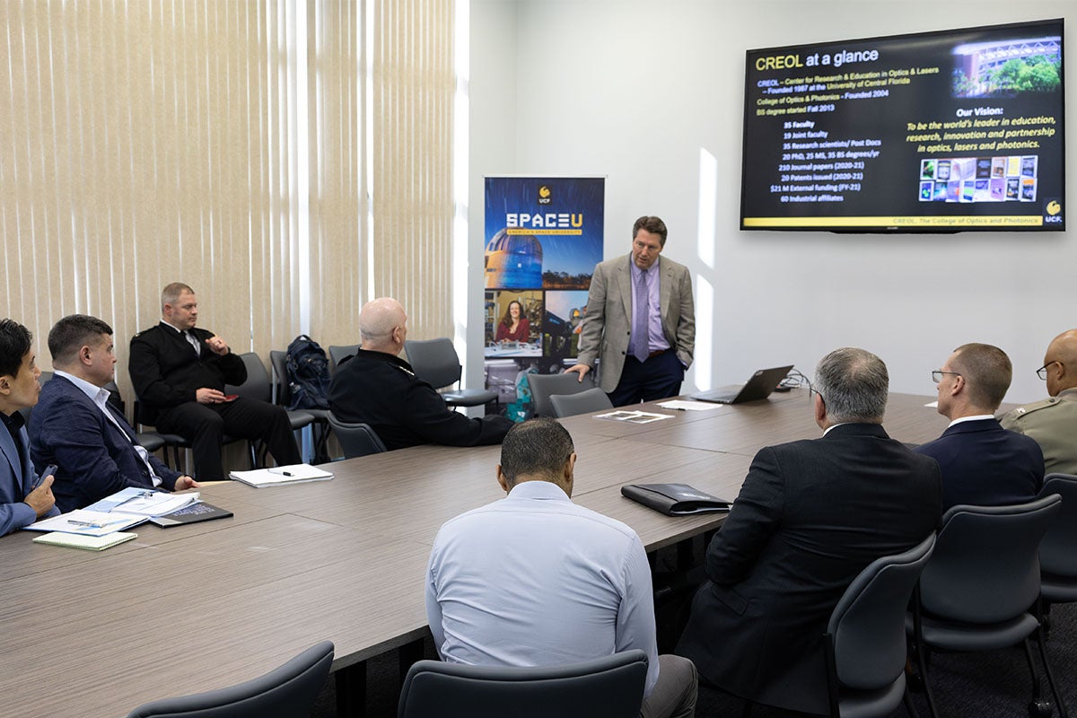 CREOL Interim Associate Dean for Research, Professor and Florida Photonics Center of Excellence Nanophotonics Chair Eric Johnson provides an overview of the college's research capabilities and their applications to DOD priorities. 