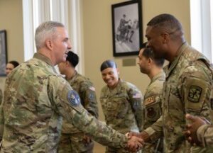 General Whiting and USSPACECOM officers visited UCF's ROTC program and met promising officers in training.