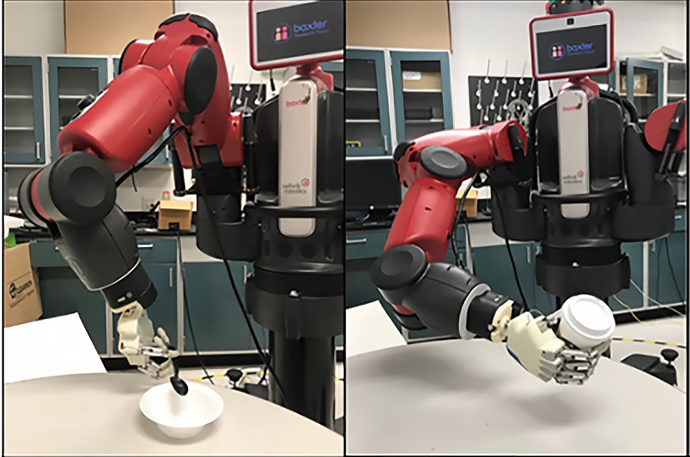 An assistive robot demonstrates one of the tasks it may be able to perform.